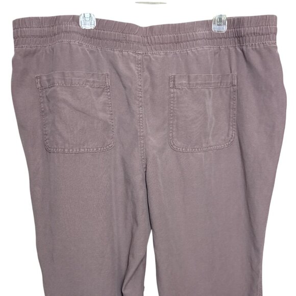 Maurices Womens Dusty Mauve Jogger Pants Cotton Drawstring Elastic Waist Sz 22W - Picture 4 of 12